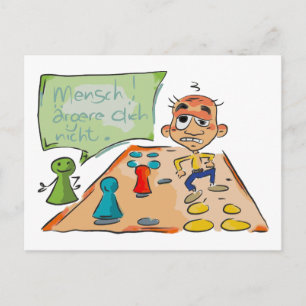 Postal Statementkarte "Mensch ärgere dich nicht"