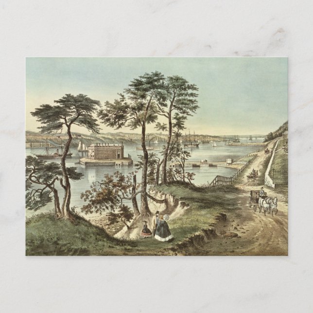 Postal Staten Island y los Narrows de Fort Hamilton (Anverso)