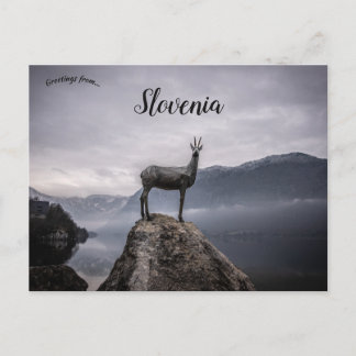 Postal Statue of Goldhhorn Lake Bohinj Slovenia