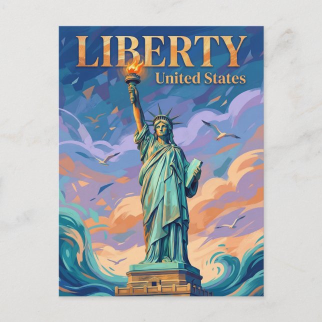 Postal Statue of Liberty New York State (Anverso)
