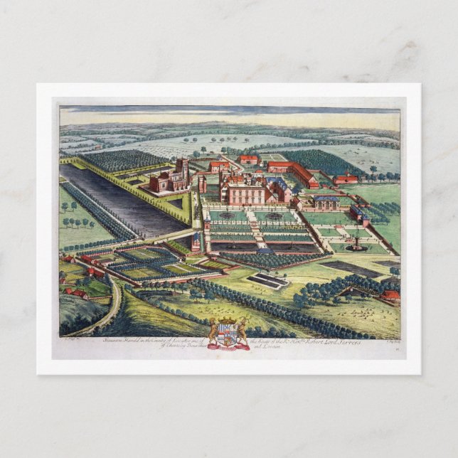 Postal Staunton Harold en el condado de Leicester Engrave (Anverso)