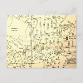 Postal Staunton, VA Mapa de Vintage