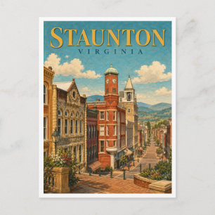 Postal Staunton Virginia Historic Downtown GeoSaga