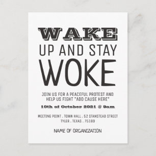 Postal Stay Woke, punto de encuentro de campaña invitada