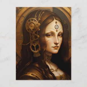 Postal Steam Punky Mona Lisa