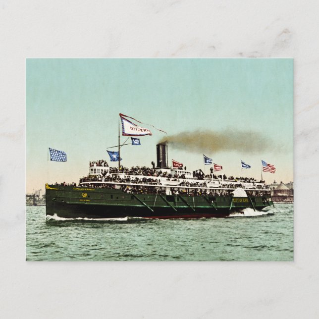 Postal Steamer "Ciudad de Erie" 1900 (Anverso)
