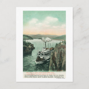 Postal Steamer de caballo blanco