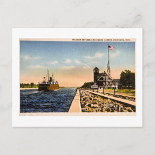 Postal Steamer Penetrando En El Puerto De Muskegon, Muske