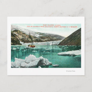 Postal Steamer Spokane pasa por glaciar
