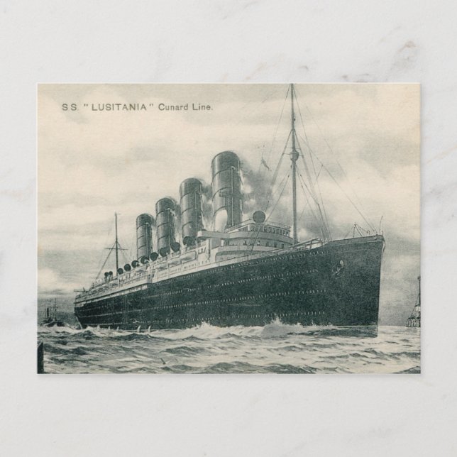 Postal Steamer SS Lusitania (Anverso)