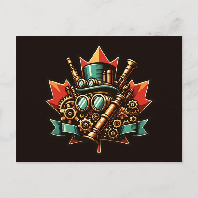 Postal Steampunk Canada Day (Anverso)