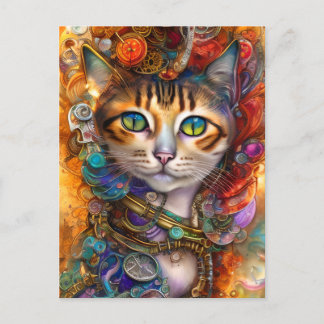 Postal Steampunk Cat