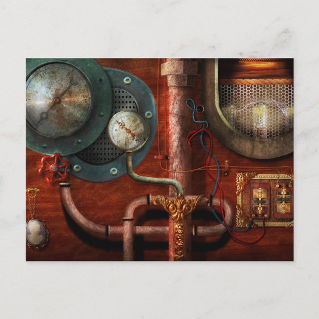 Postal Steampunk - Controles (Anverso)