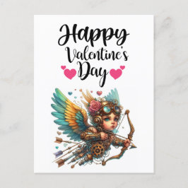 Postal Steampunk Cupid Valentine Day