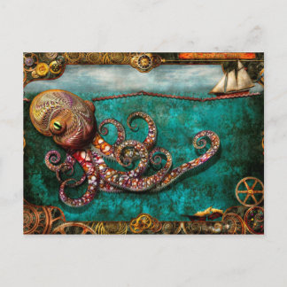 Postal Steampunk - el cuento del Kraken