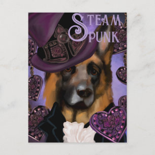 Postal Steampunk German Shepherd