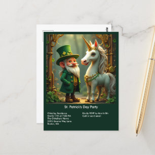 Postal Steampunk Gnome-Leprechaun Unicorn St Patricks Day