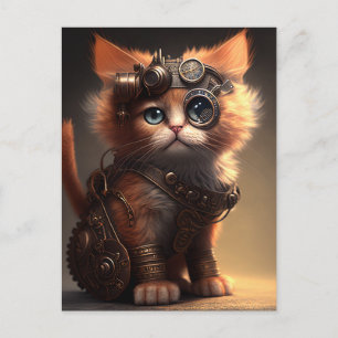 Postal Steampunk Kitten