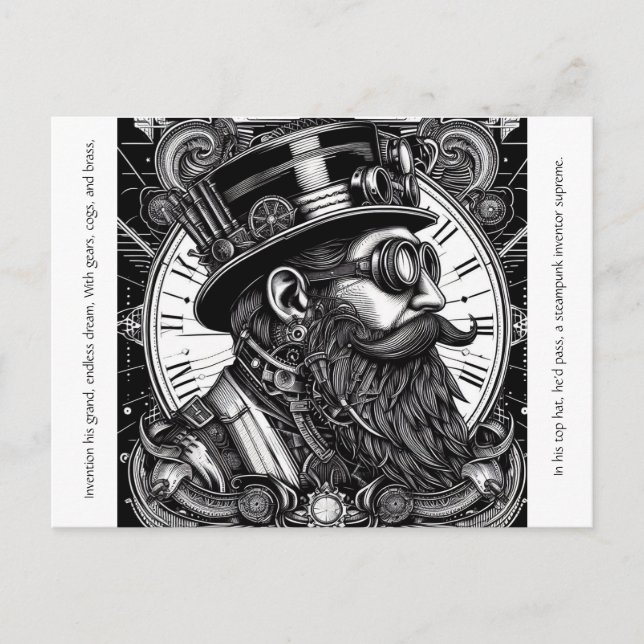 Postal Steampunk Man (Anverso)