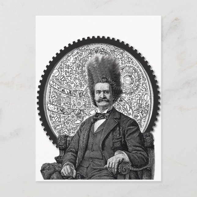 Postal steampunk man (Anverso)