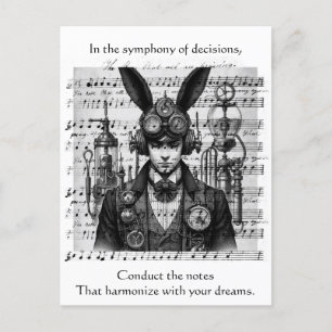 Postal Steampunk Music Man