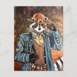 Postal Steampunk Raccoon