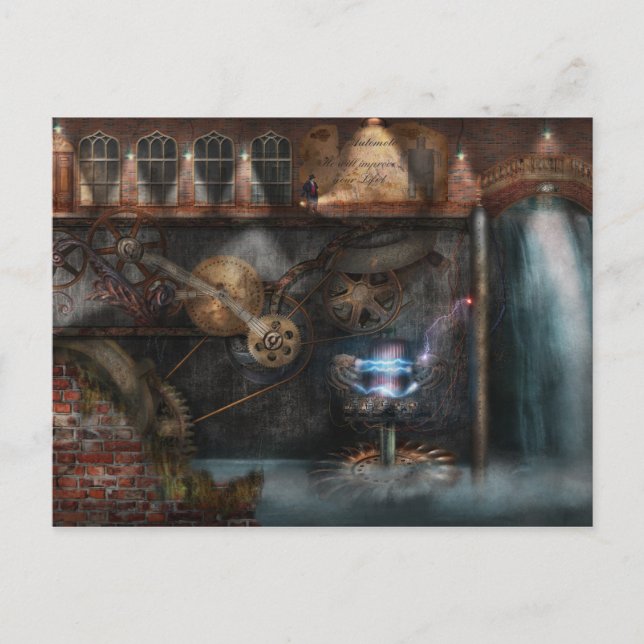 Postal Steampunk - Sociedad Industrial (Anverso)