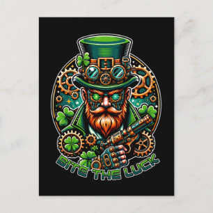 Postal Steampunk St. Patrick's Day Leprechaun