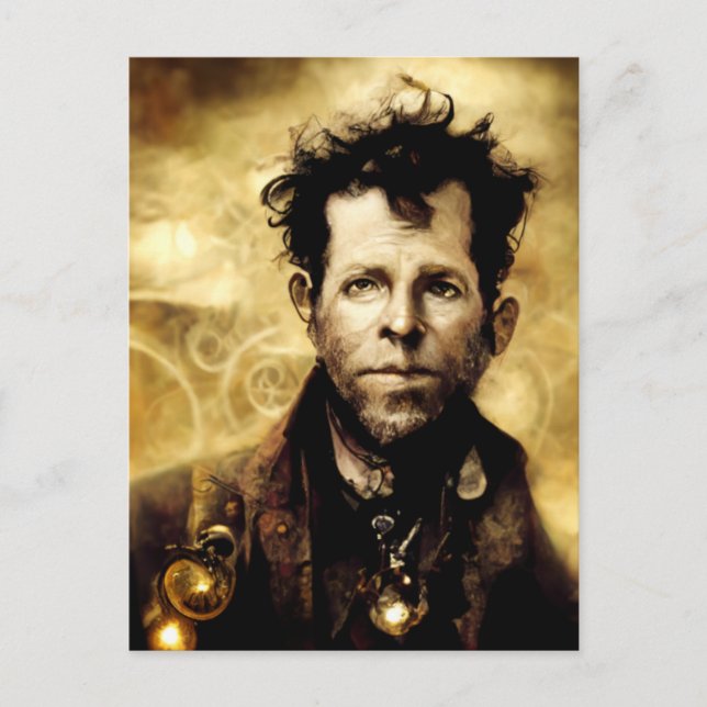 Postal Steampunk Tom Waits (Anverso)