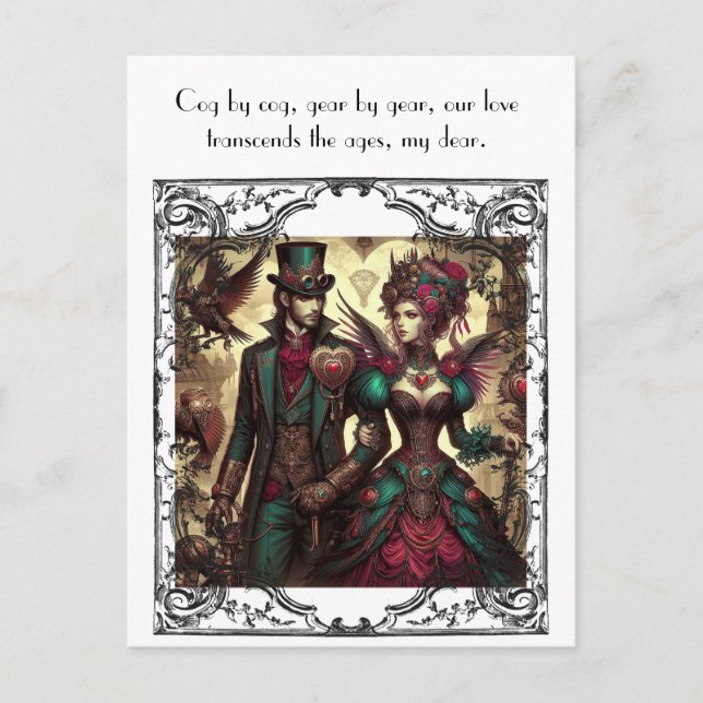Postal Steampunk Valentine (Anverso)