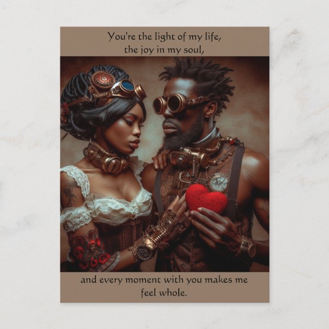 Postal Steampunk Valentine (Anverso)