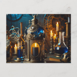 Postal Steampunk Victorian Científicos Góticos Lab Lanter