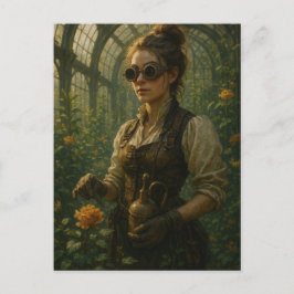 Postal Steampunk Victorian Gardener Art