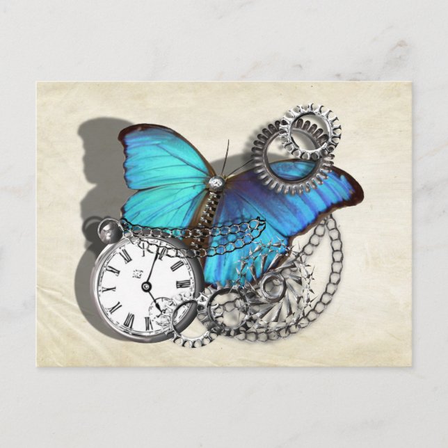 Postal Steampunk Victorian Gears (Anverso)