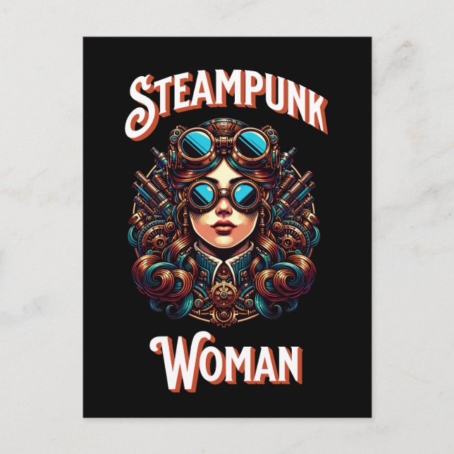 Postal Steampunk Woman (Anverso)