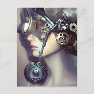 Postal Steampunk Woman