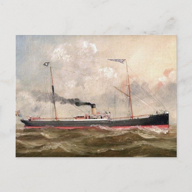 Postal Steamship Louise años 1800 (Anverso)