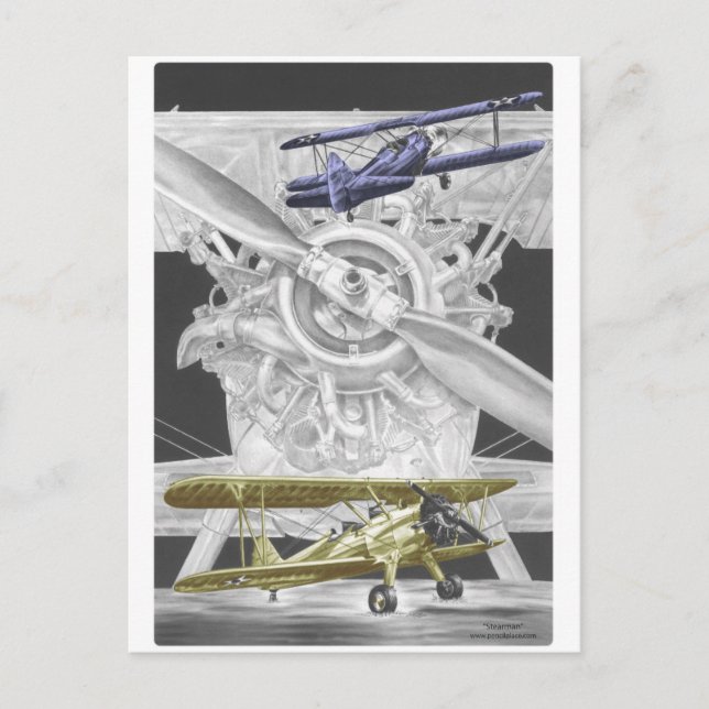 Postal Stearman Biplane (Anverso)