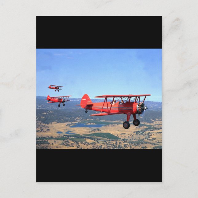 Postal Stearman, PT-17, 1943_Classic Aviation (Anverso)