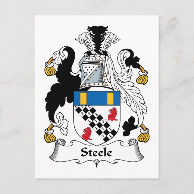 Postal Steele Family Crest (Anverso)