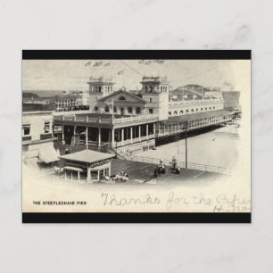 Postal Steeplechase Pier Atlantic City Vintage 1904