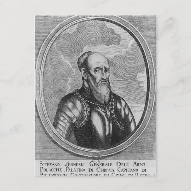 Postal Stefan Czarniecki, general polaco (Anverso)