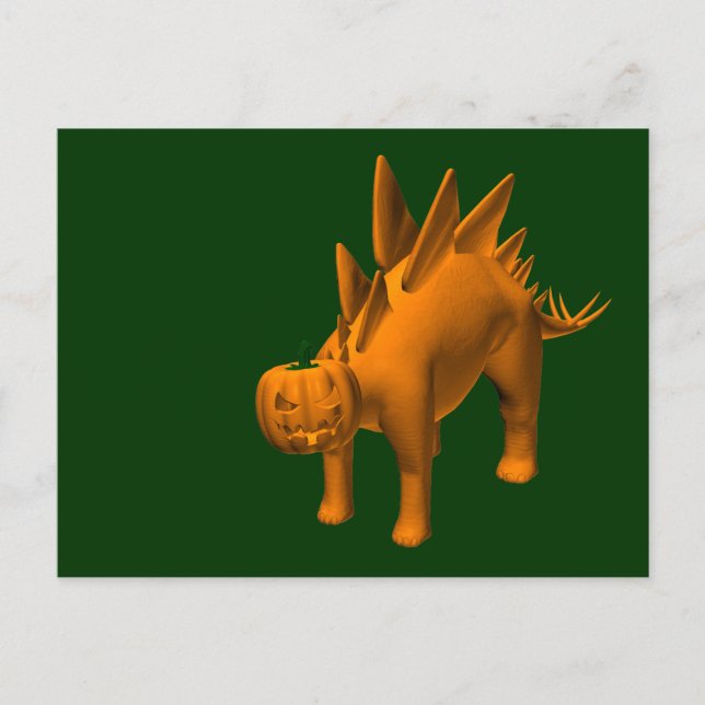 Postal Stegosaurus halloweenis (Anverso)