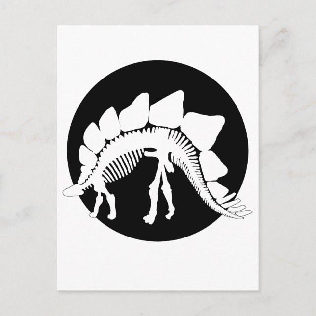 Postal stegosaurus skeleton (Anverso)