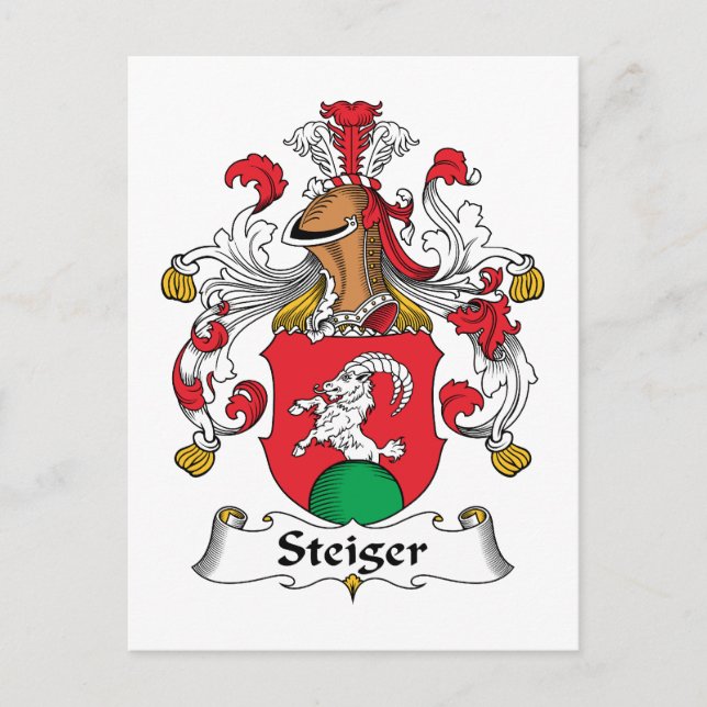 Postal Steiger Family Crest (Anverso)