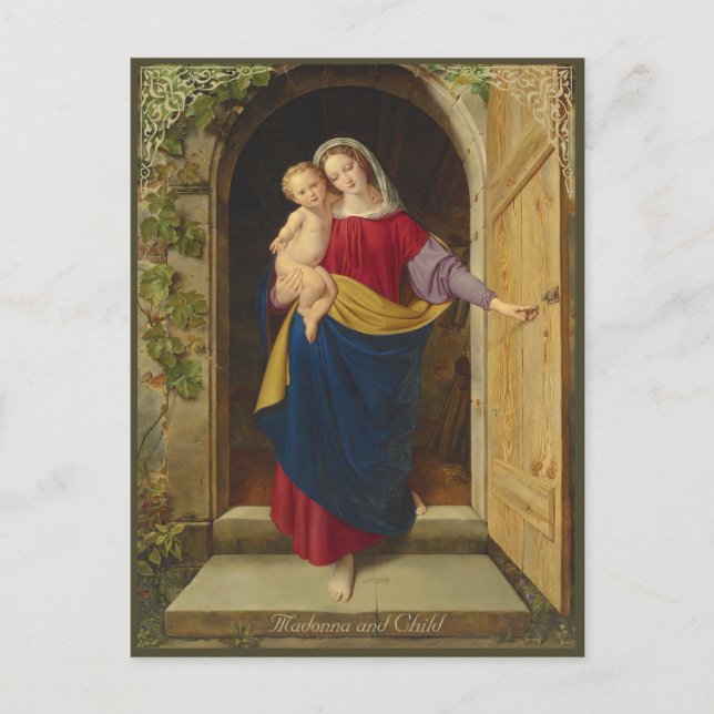 Postal Steinbrück Madonna en la puerta del taller CC1217 (Anverso)