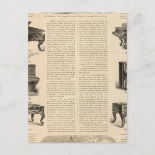 Postal Steinway e hijos, fabricantes de piano