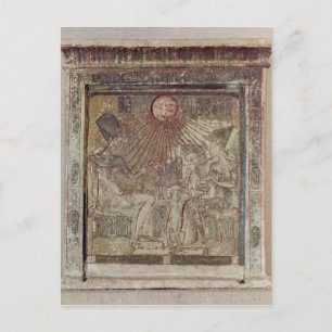 Postal Stela que representa a Aten dando vida y