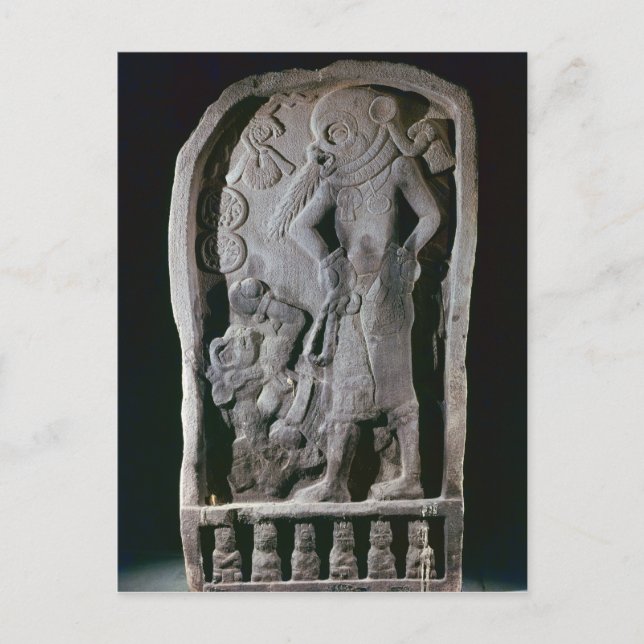 Postal Stela representando a un jugador de bola, de Guate (Anverso)