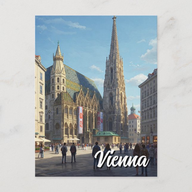 Postal Stephansplatz Viena Austria Viajes (Anverso)